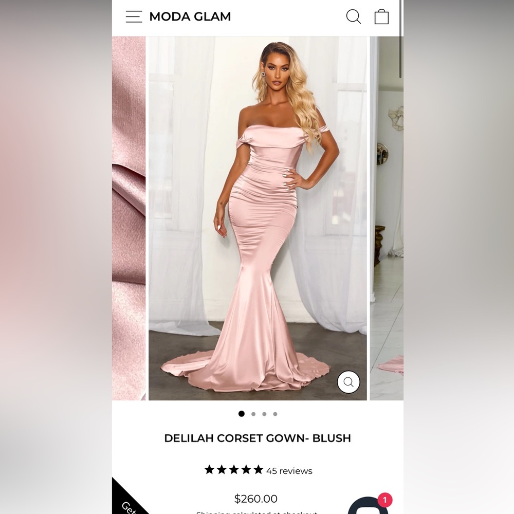 Delilah Corset Gown- Blush - 6
